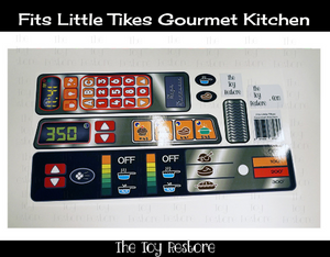 The Toy Restore Replacement Stickers for Vtg Little Tikes Tykes Gourmet Play Kitchen