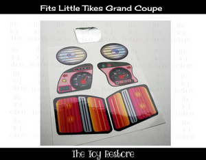New Replacement Decals Stickers fits Little Tikes Grand Coupe Girl Pink