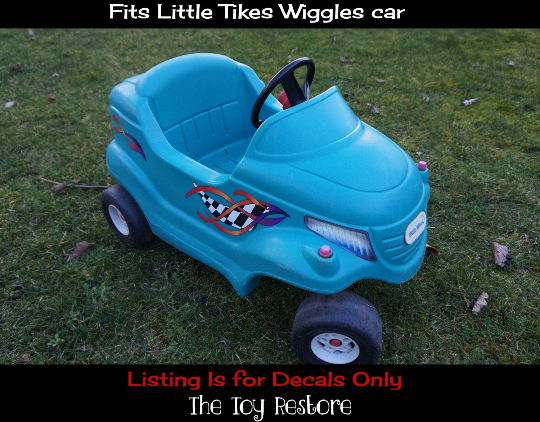 The Toy Restore Replacement Stickers fits Little Tikes Tykes Wiggles Car Blue or Purple Convertable